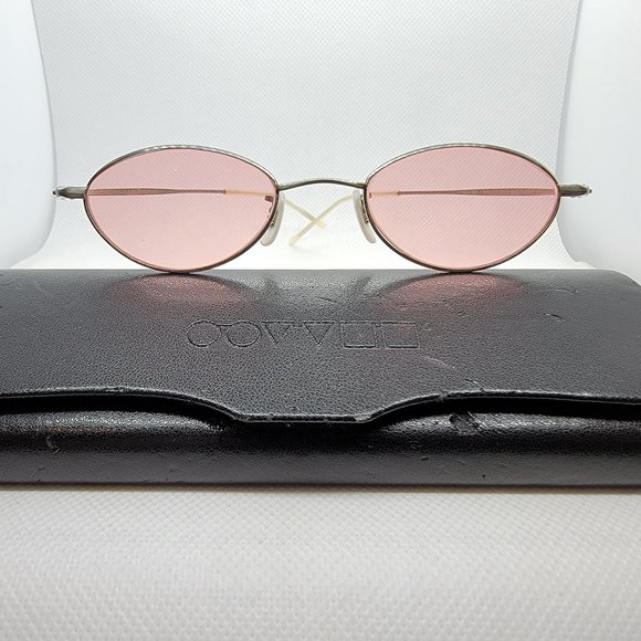 OLIVER PEOPLES OP-601 Silver Pink Oval Sunglasses - Picture 1 of 12